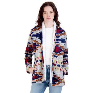 NWT Canada Weather Gear Size M Fleece Cardigan/Jacket Aztec